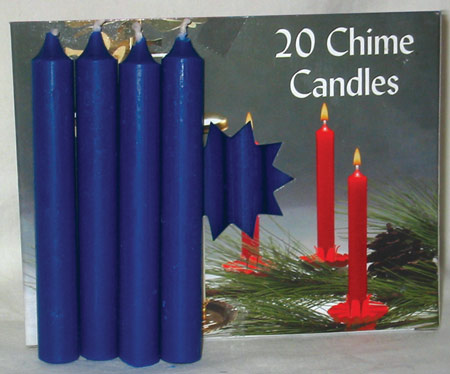 C4DB 1/2" Dark Blue Chime Candle 20 Pack