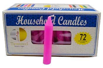 C72PI.jpg (set of 72) Pink 4" household candles