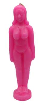 CBFPI 6 3/4" Pink Woman Candle