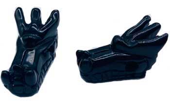 DRAGONH.jpg (set of 2) 1 3/4" Dragon's Head Obsidian, Black