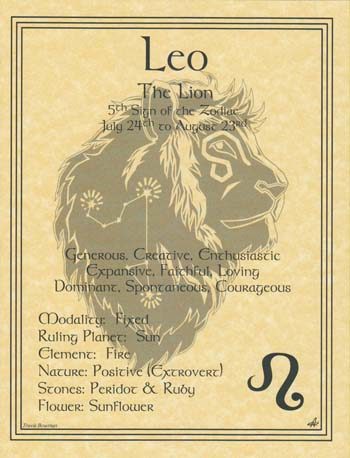 EPLEO.jpg Leo zodiac poster