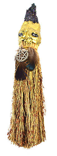 FBRM020.jpg 10 1/2" Pentagram Crystal broom