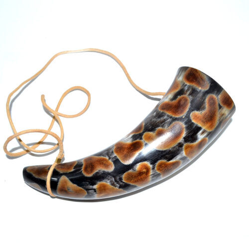~8 Inch Tiger Print Viking Buffalo Blowing Horn — Witchy Gift Set & Starter Kit