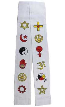 FMIMS3A.jpg Interfaith Minister's Stole white