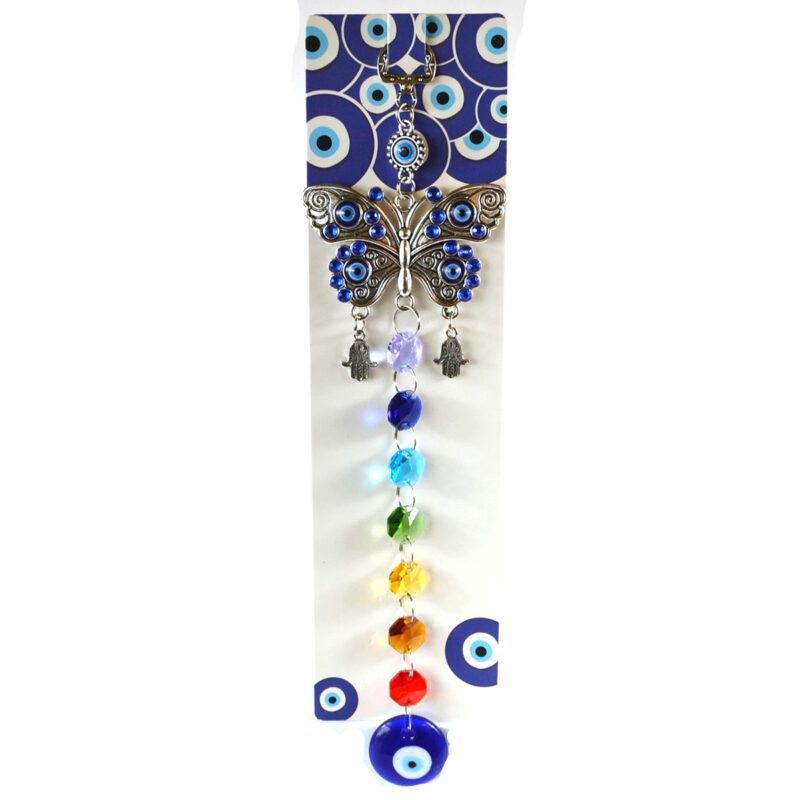 FWH036.jpg 11 7/4" Butterfly evil eye wall hanging