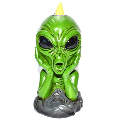 IBF3542.jpg 6" Alien backflow incense burner
