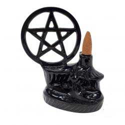 IBFL11.jpg 5" Pentagram backflow incense burner
