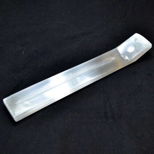 IBSEL.jpg 9 3/4" Selenite incense holder