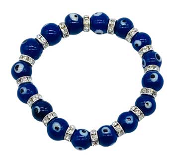 JB10006 8mm Evil Eye, Blue Bracelet