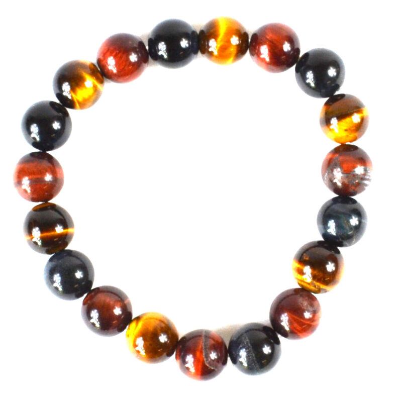 JB10026 10mm Tiger Eye, Tricolor — Healing Crystal & Gemstone