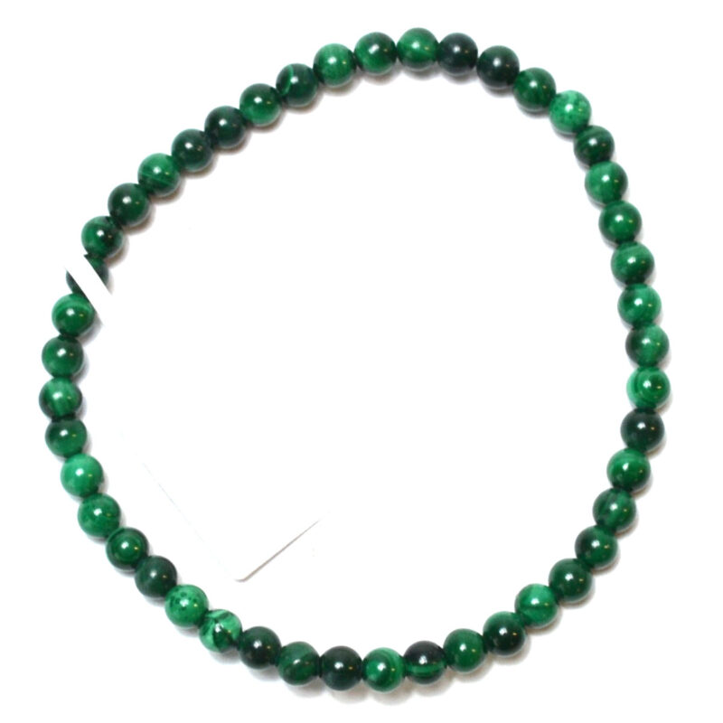4mm Malachite Bracelet — Wiccan Jewelry & Protection Amulet