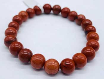 JB8374 8mm Jasper, Red Bracelet