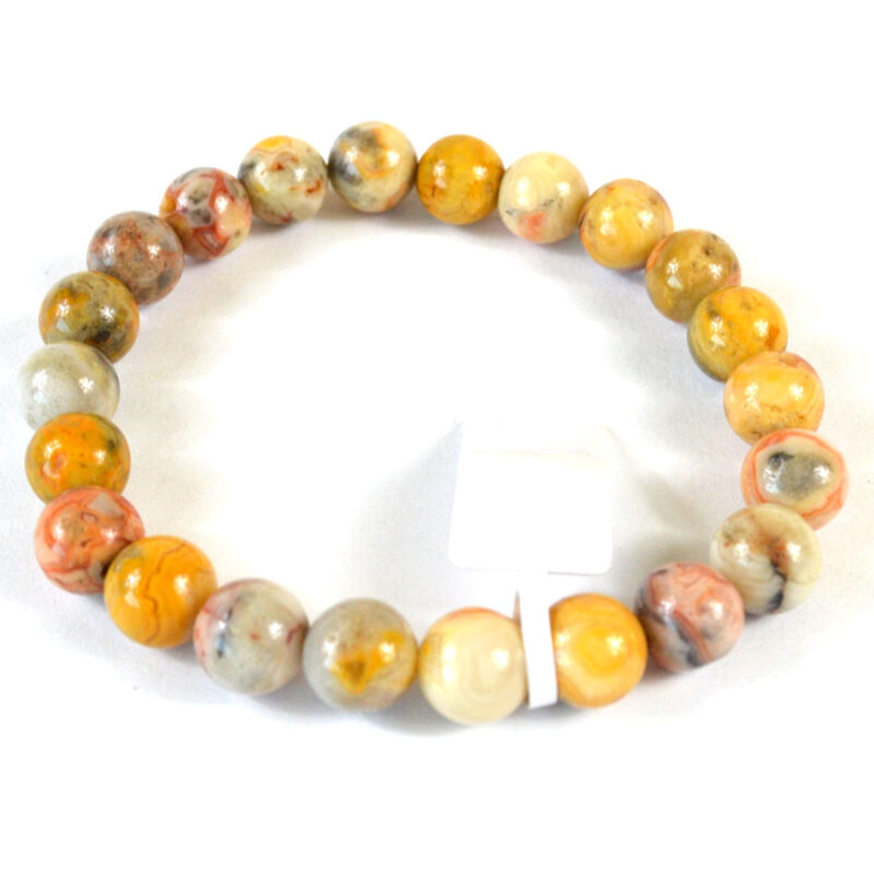8mm Crazy Lace Agate Bracelet