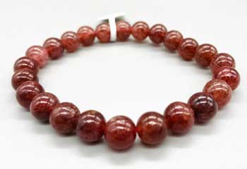 JB8QZS 8mm Quartz, Strawberry Bracelet
