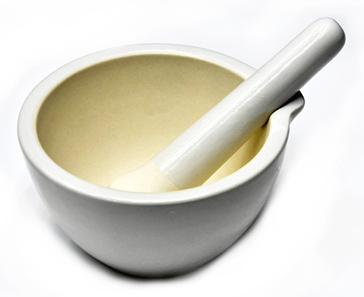LMOR5.jpg 5" Mortar/Pestle white ceramic