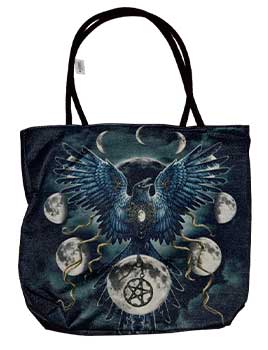RB3282.jpg 17" x 17" Sinister Crow tote bag