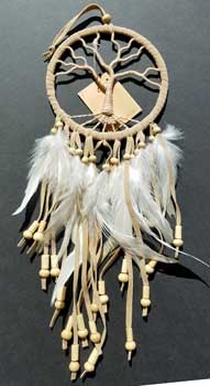 RDC78.jpg 4 1/2" Tree of Life tan dream catcher
