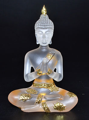 SBU01CL.jpg 4 1/4" Buddha Clear/ Gold