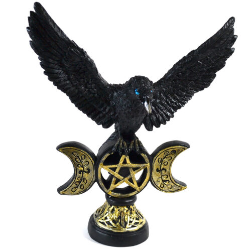 SF3493.jpg 7 1/4" Flying Crow on Pentagram