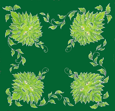 WCCT16.jpg Green Man Caftan 3 ft square